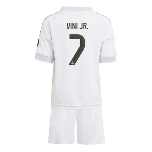 Maglia Calcio Real Madrid Vinicius Junior #7 Prima Divisa Bambino 2025-26 Manica Corta (+ pantaloncini)